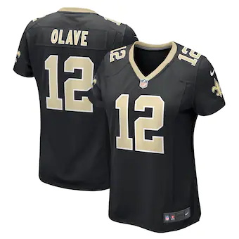 womens nike chris olave black new orleans saints game playe